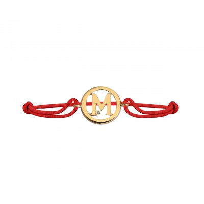 Alphabet M Gold Bracelet